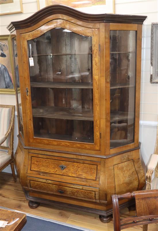 A South German bombe display vitrine H.190cm